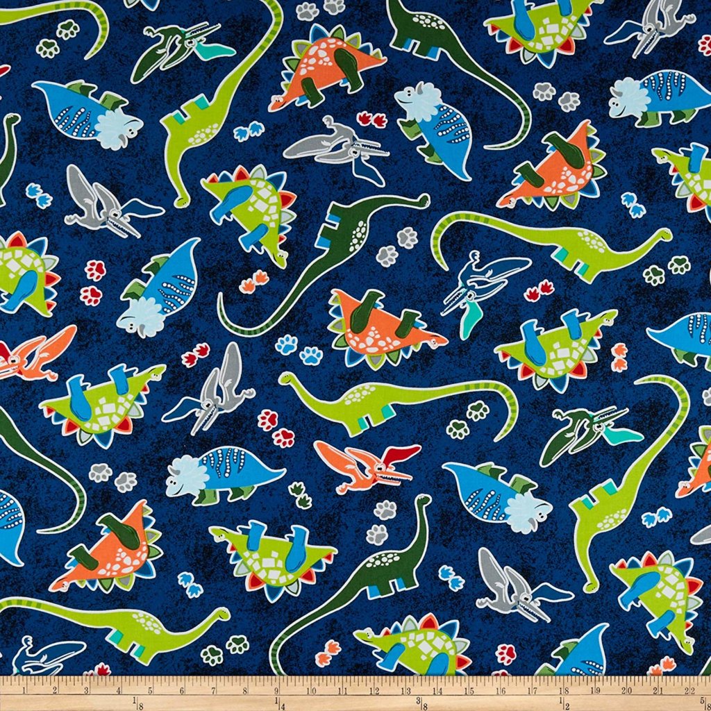 13 dinosaur fabric designs that roar - Fabric Forager